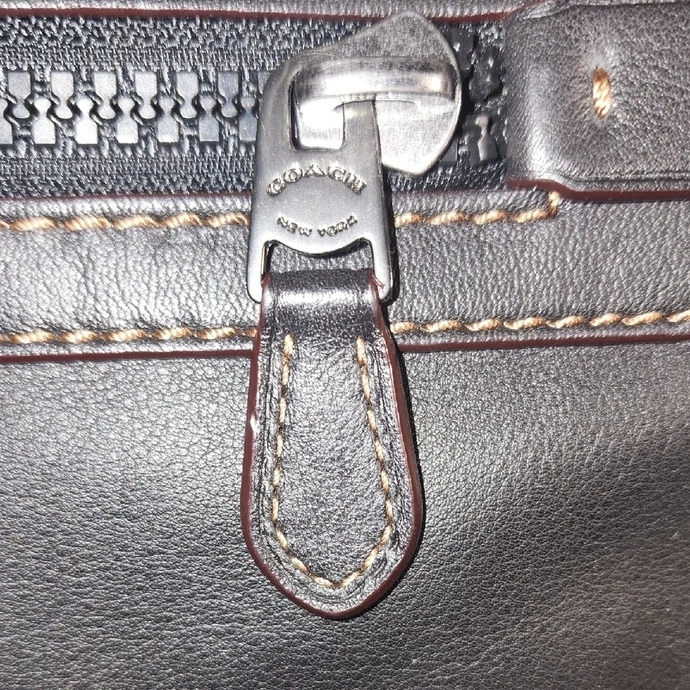 Coach Black Leather Laptop Tote